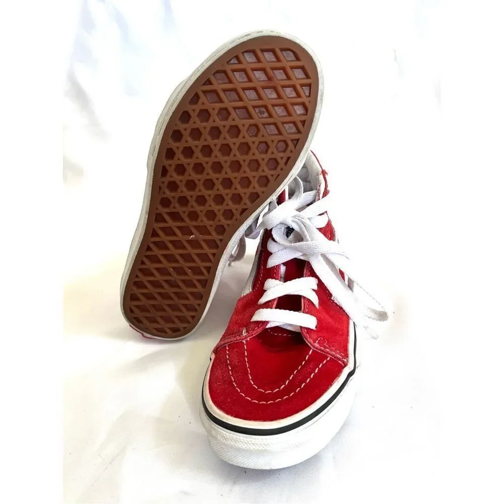 VANS Kids’s US13.5 Red Classic Sk8-Hi® High-Top Sneakers Shoes